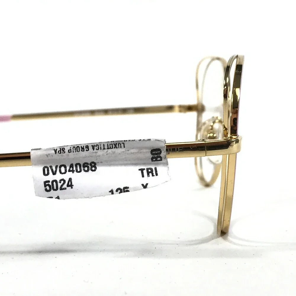 Vogue Eyeglasses Frames VO4068 5024 Gold Pink Cat Eye Full Wire Rim 51-17-135